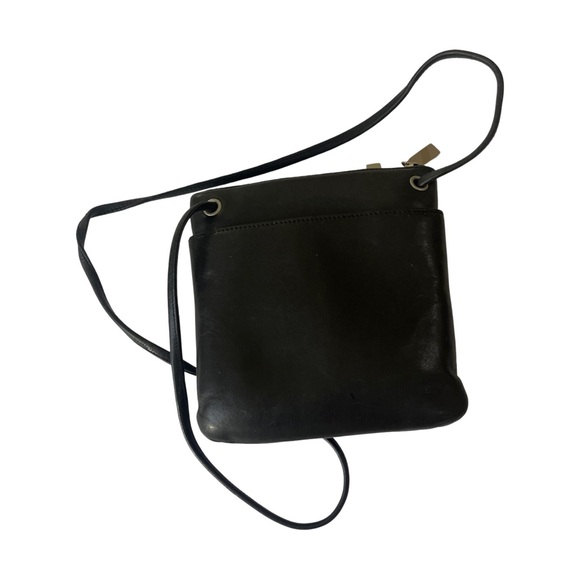 Vintage HOBO International Black Leather Crossbody Organizer Bag - Picture 2 of 6